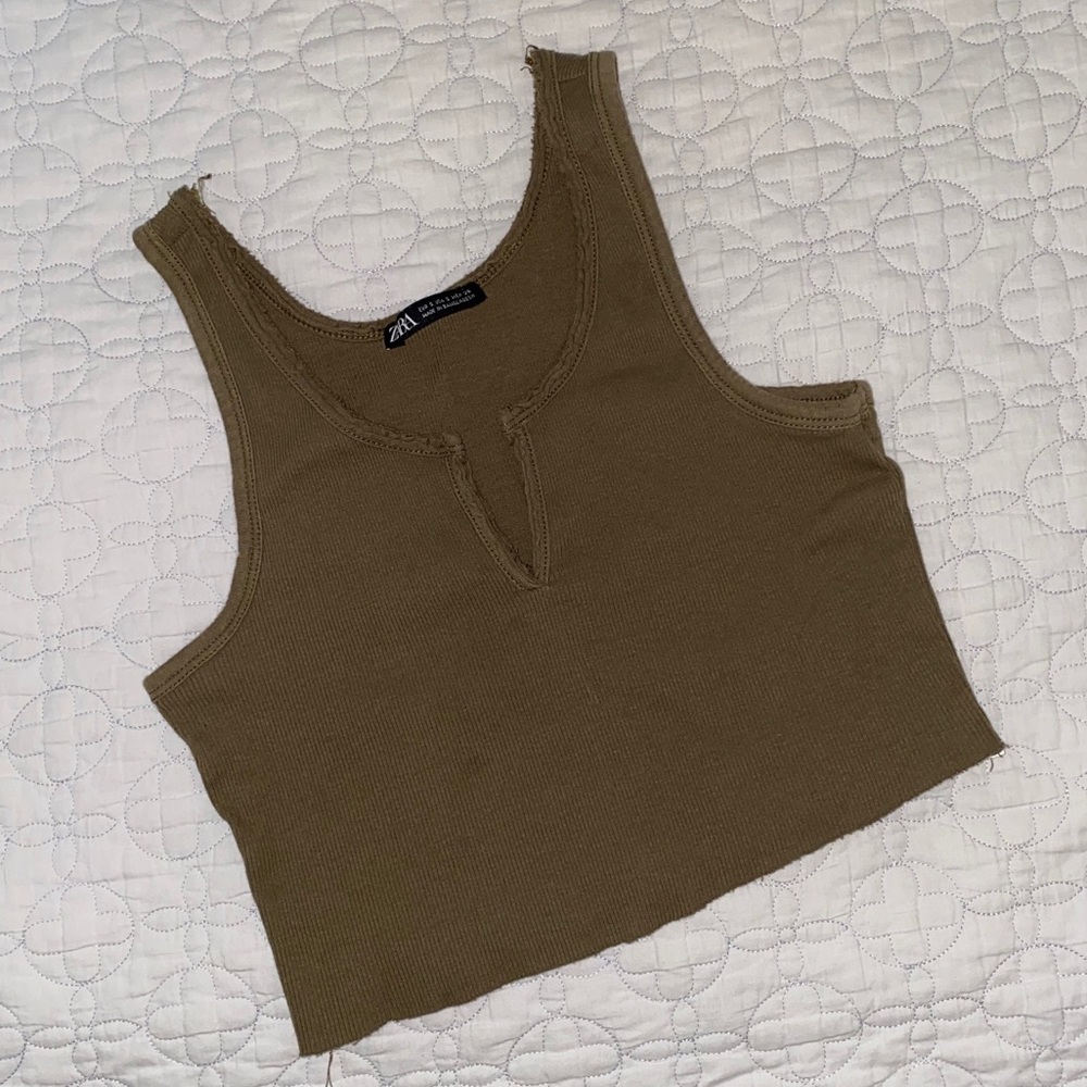 Zara Notch Neck Crop Top